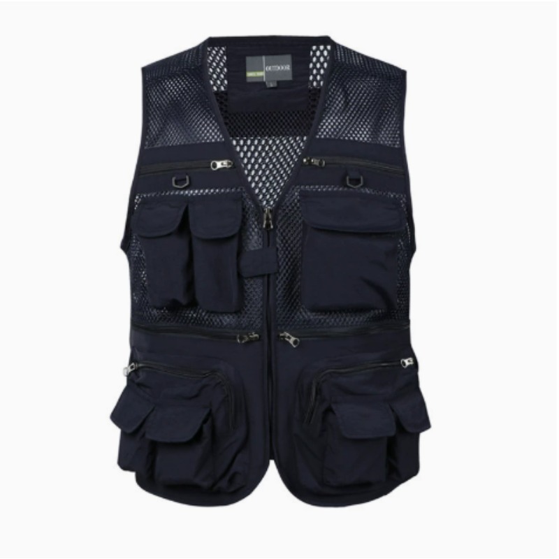 Fishing Vest Jacket - Men's Outdoor Fishing Vest Summer Solid