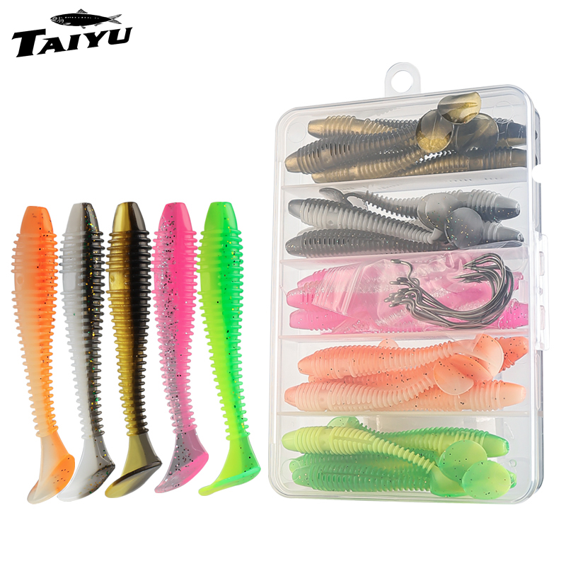 Fishing Equipment For Trout - TAIYU 25/35pcs/Set Soft Fishing Lure Set