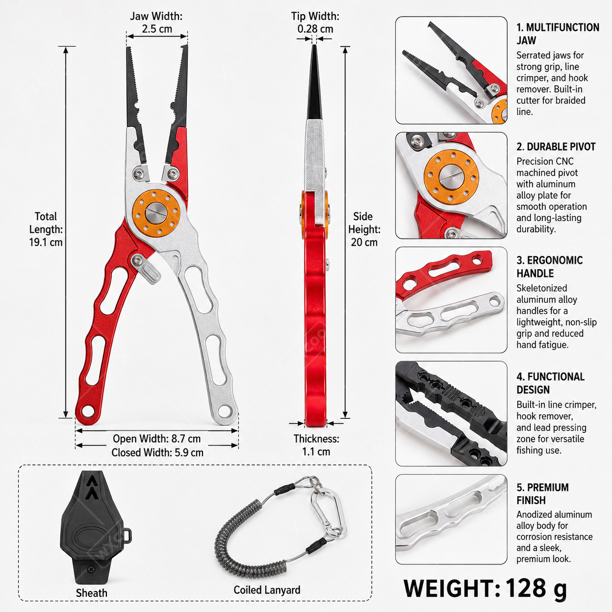 WXCOO Split Ring Pliers Hook R - Fishing Equipment Hanger review and price