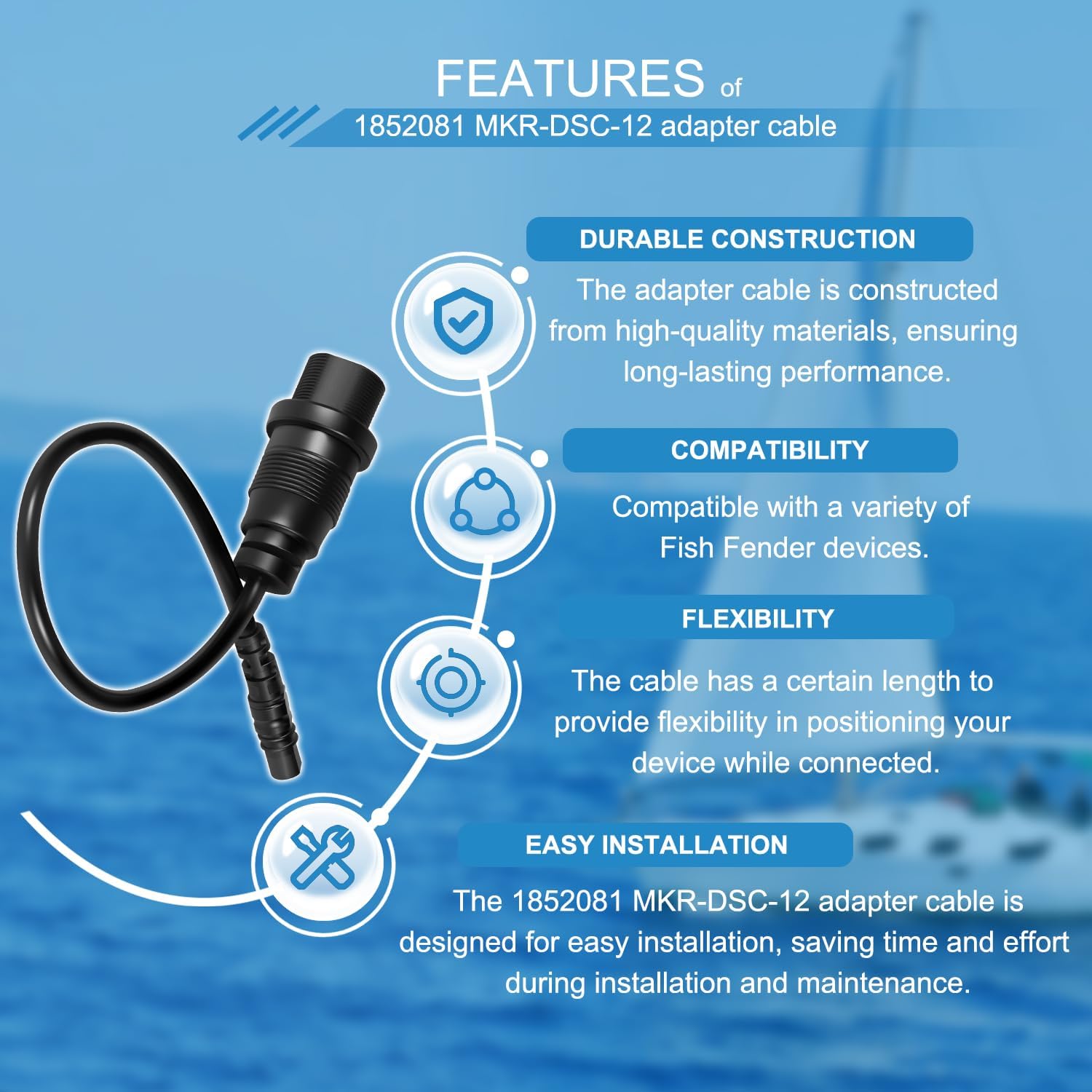 1852081 MKR-DSC-12 Adapter Cab - Fish Finder review and price