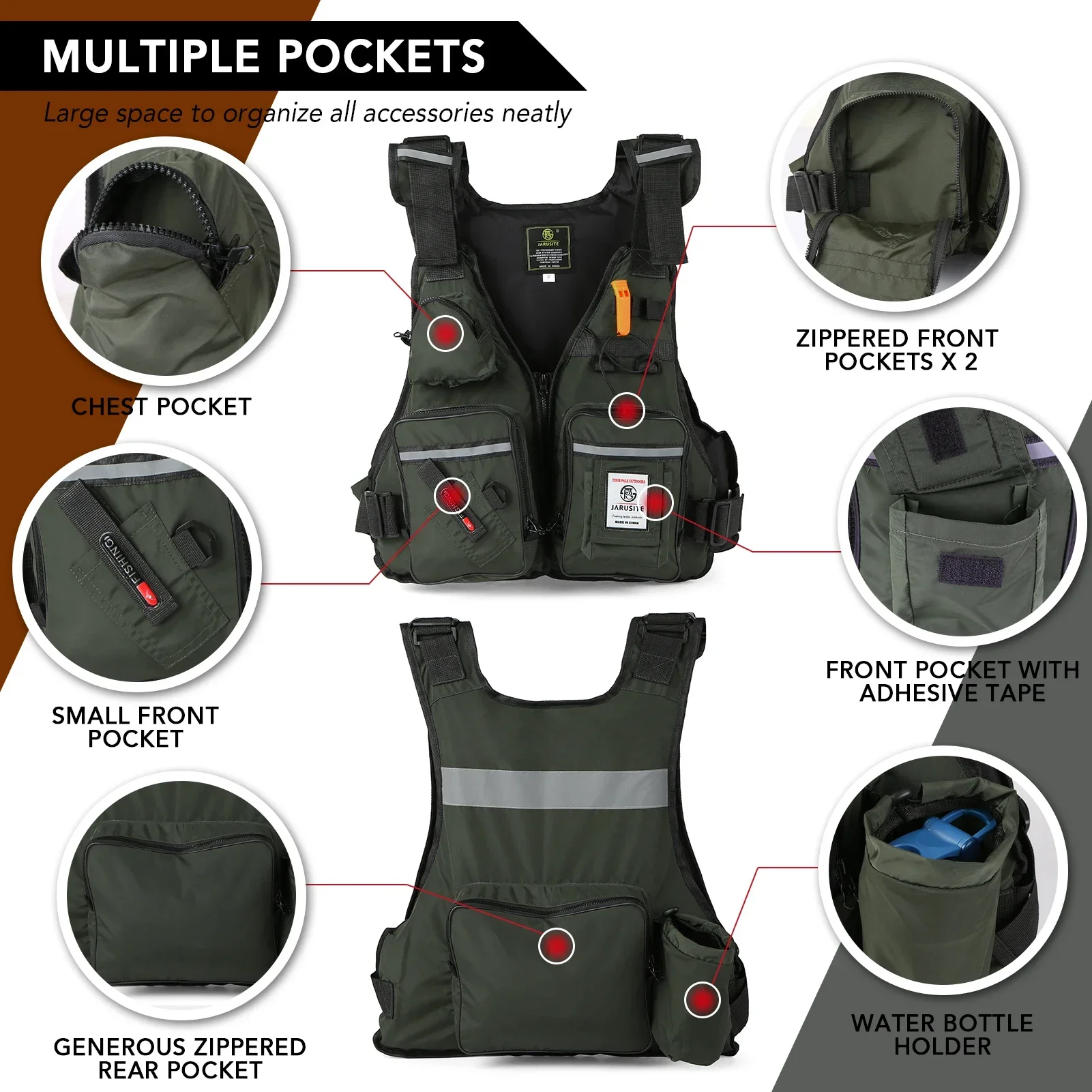 2026 Adult Lure Life Jacket Ro - Fishing Vest Jacket review and price