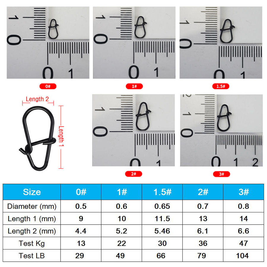 50Pcs Crankbait Snaps Stainles - Fishing Equipment Gear review and price