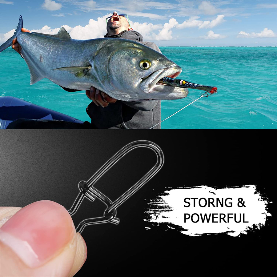 50Pcs Crankbait Snaps Stainles - Fishing Equipment Gear review and price