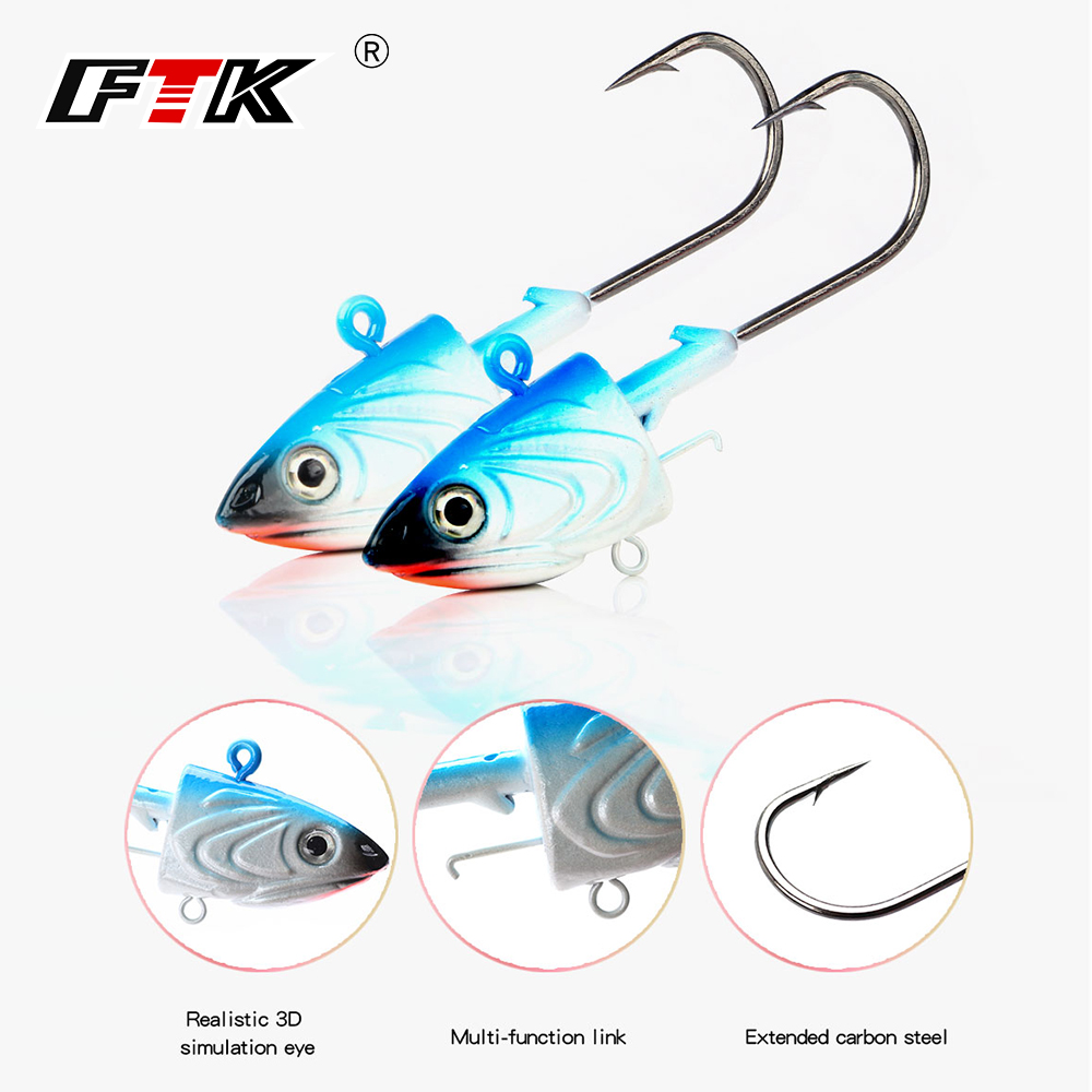 FTK 2PCS Jig Head Fishing Hook - Jig Head Lure review and price