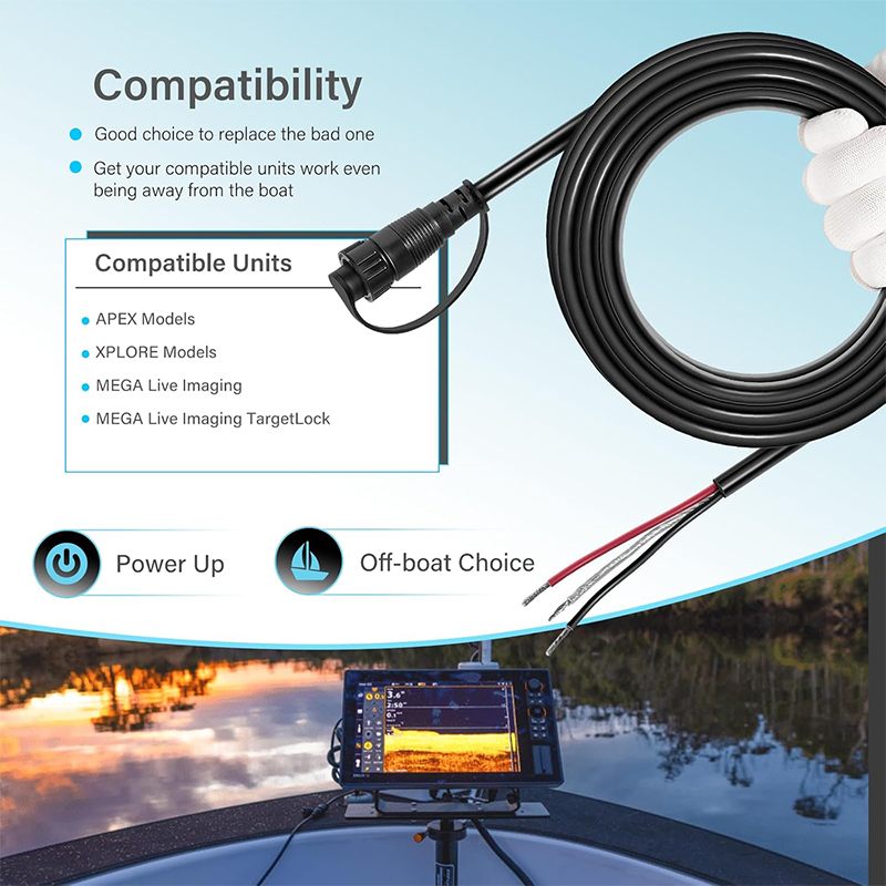 720110-1 PC13 Power Cable for  - Fish Finder review and price